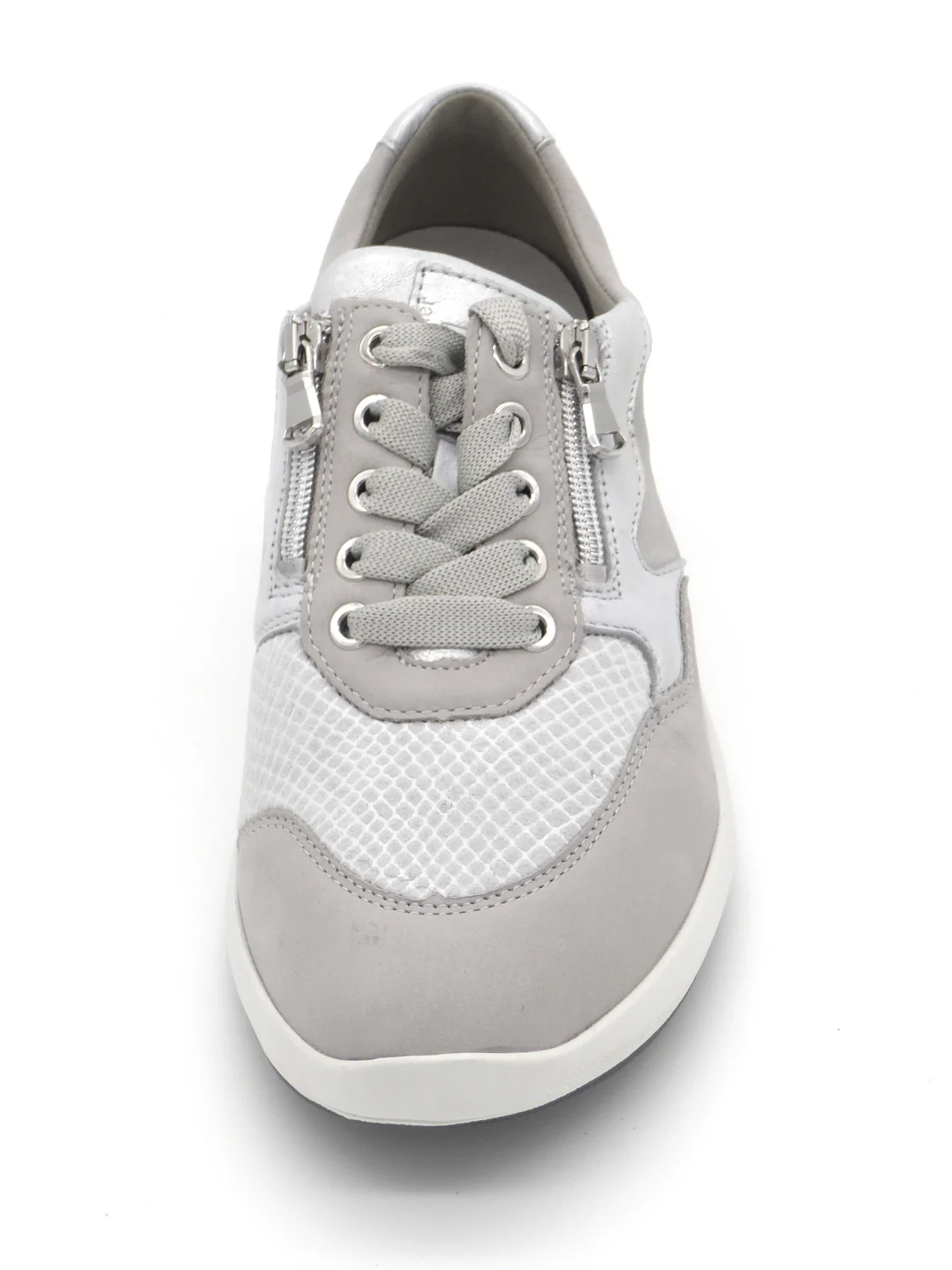 131-81-006 Dames Veterschoenen Comfort Waldlaufer Bungeez 831M01-501-424 Lichtgrijs Wijdte M (3510) - Afbeelding 4