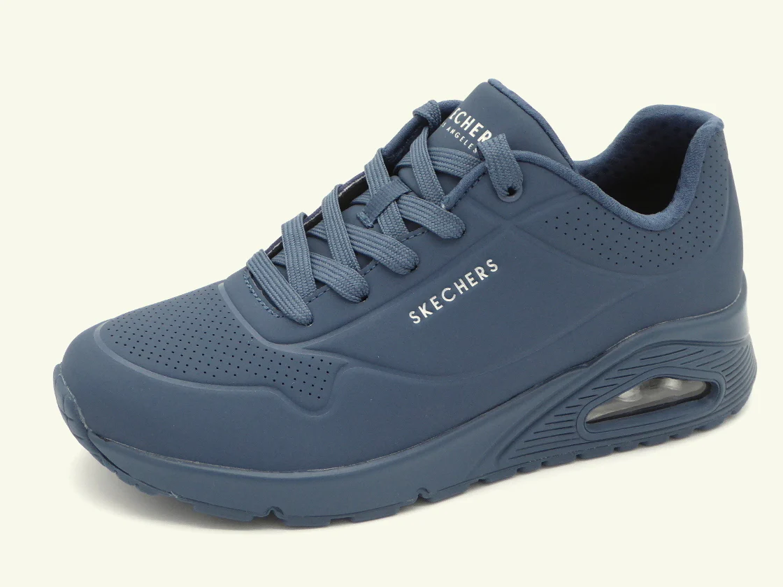 132-75-002 Dames Veterschoenen Sportief Skechers Uno Stand On Air 73690 BLU Middenblauw (2671)
