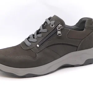 231-89-001 Heren Veterschoenen Comfort Waldlaufer 718006-407-052 Donkergrijs Wijdte H (2335)