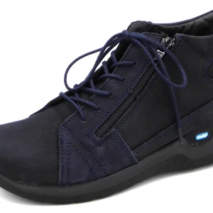 172-79-001 Dames Hoge Schoenen Boot Plat Wolky Why 0660611-800 Donkerblauw  (2280)