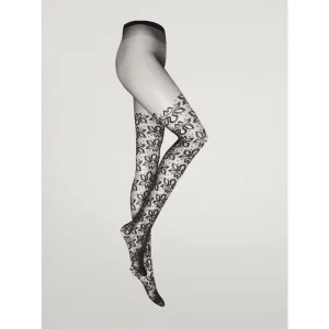 Monogram Flower Tights 14933