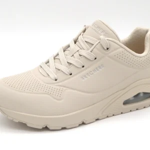132-11-011 Dames Veterschoenen  Sportief Skechers Uno Stand On Air 73690 OWHT Lichtbeige  (3250)