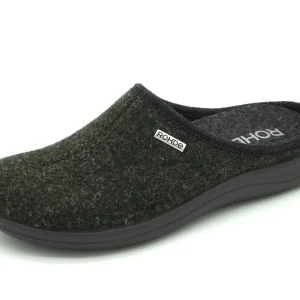 182-69-001 Dames Pantoffel-Muilen Ongevoerd Rohde 6545-61 Donkergroen (3420)