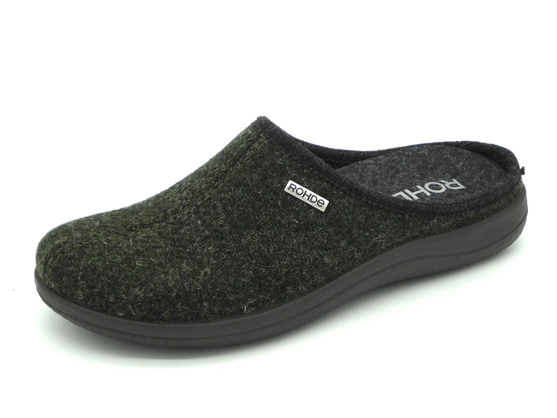 182-69-001 Dames Pantoffel-Muilen Ongevoerd Rohde 6545-61 Donkergroen (3420)
