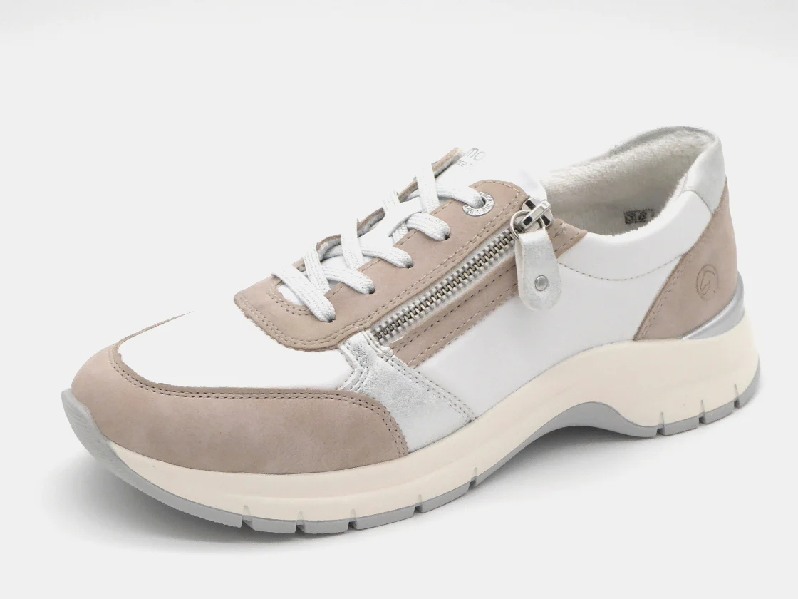 133-09-005 Dames Veterschoenen Sneaker Remonte D0G09-81 Wit Combi Wijdte H (2609) - Afbeelding 2