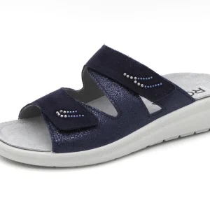 161-75-002 Dames Open Slippers Comfort Rohde 5729-56 Middenblauw  (2999)