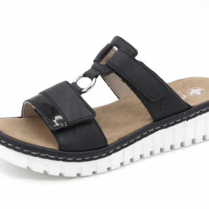 163-79-002 Dames Open Slippers Mode Rieker V1396-14 Donkerblauw (2981)