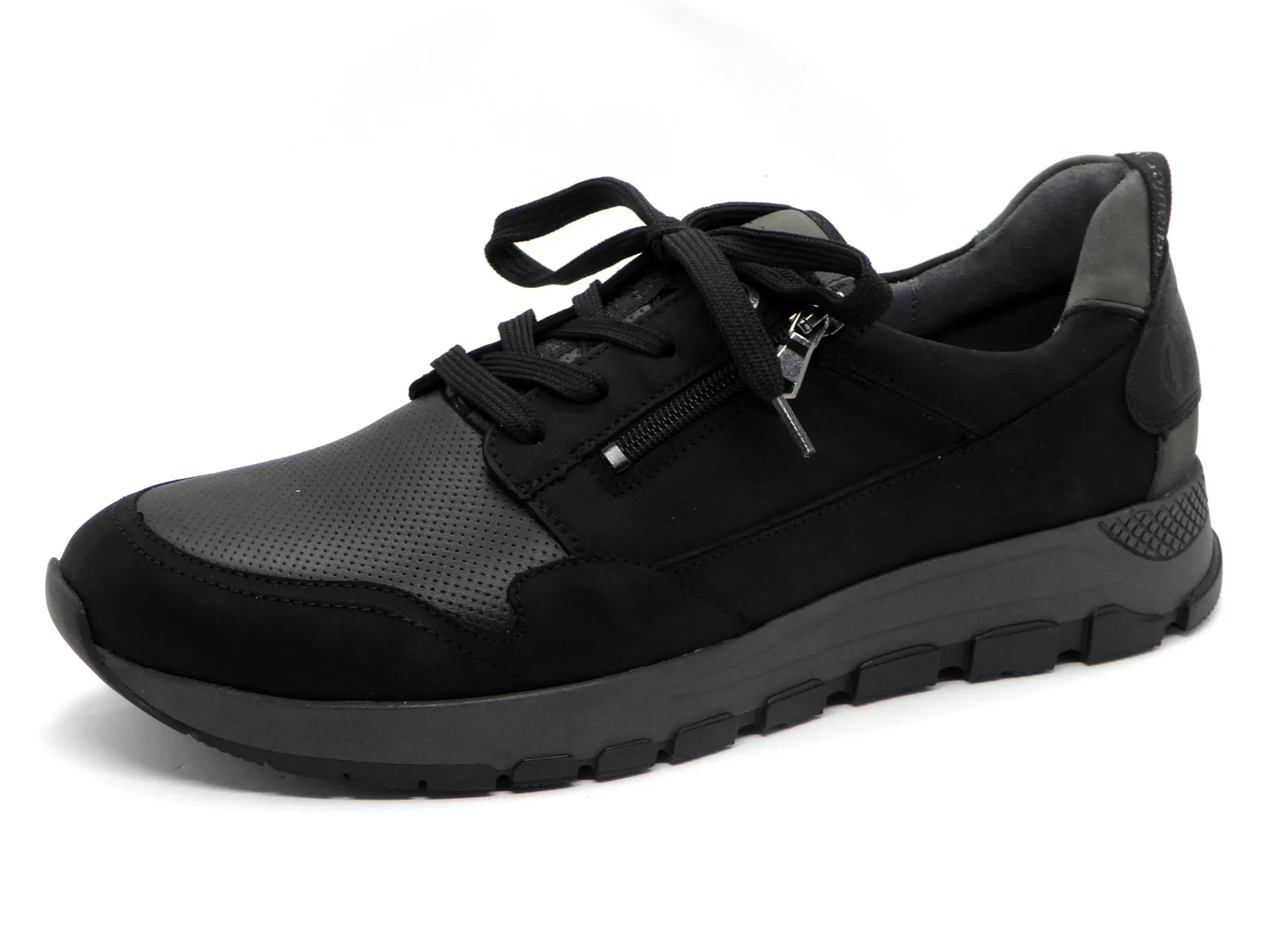 231-99-002 Heren Veterschoenen Comfort Waldlaufer 710003-401-635 Zwart Wijdte H (1415) - Afbeelding 2