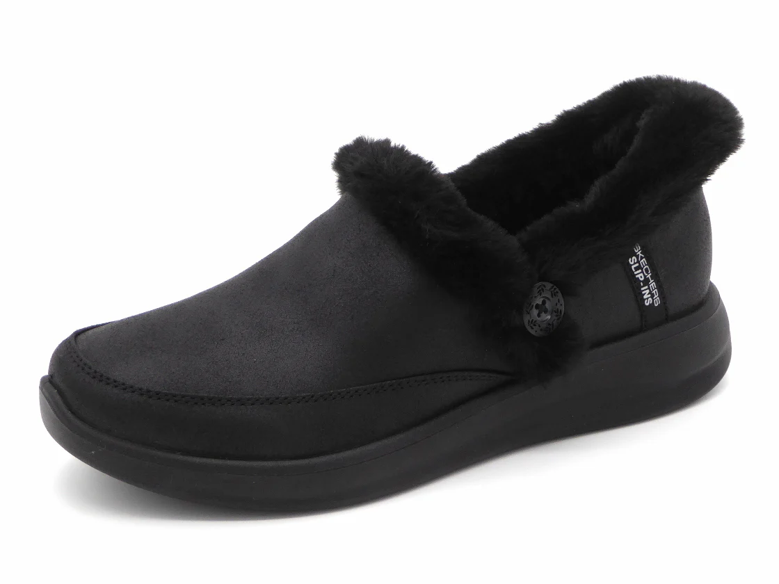 192-99-015 Dames Pantoffel-Gesloten Ongevoerd Skechers Slip-Ins Cozy Escape 168114 BBK Zwart (3439) - Afbeelding 3