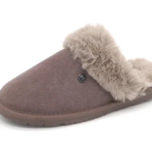 183-19-002 Dames Pantoffel-Muilen Gevoerd Blenzo 1785TA1 Donkerbeige  (2878)