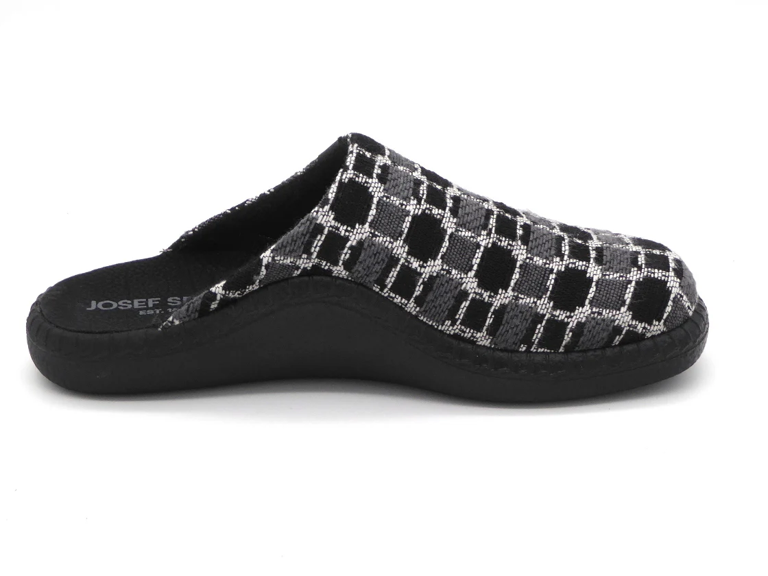 182-91-002 Dames Pantoffel-Muilen Ongevoerd Josef Seibel 54703-102 Monaco 03 Zwart Combi (3407) - Afbeelding 3