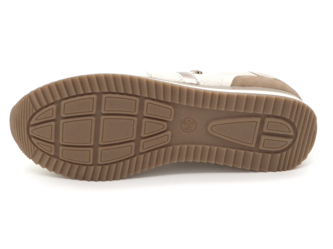 133-11-014 Dames Veterschoenen Sneaker Jana 23774-414 Lichtbeige Wijdte H (3484) - Afbeelding 5