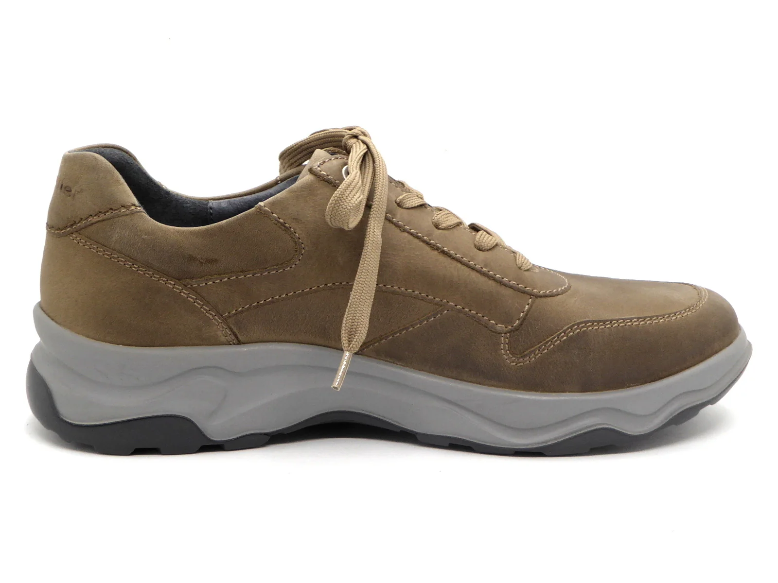 231-19-001 Heren Veterschoenen Comfort Waldlaufer 718006-409-090 Donkerbeige Wijdte H (2334) - Afbeelding 3