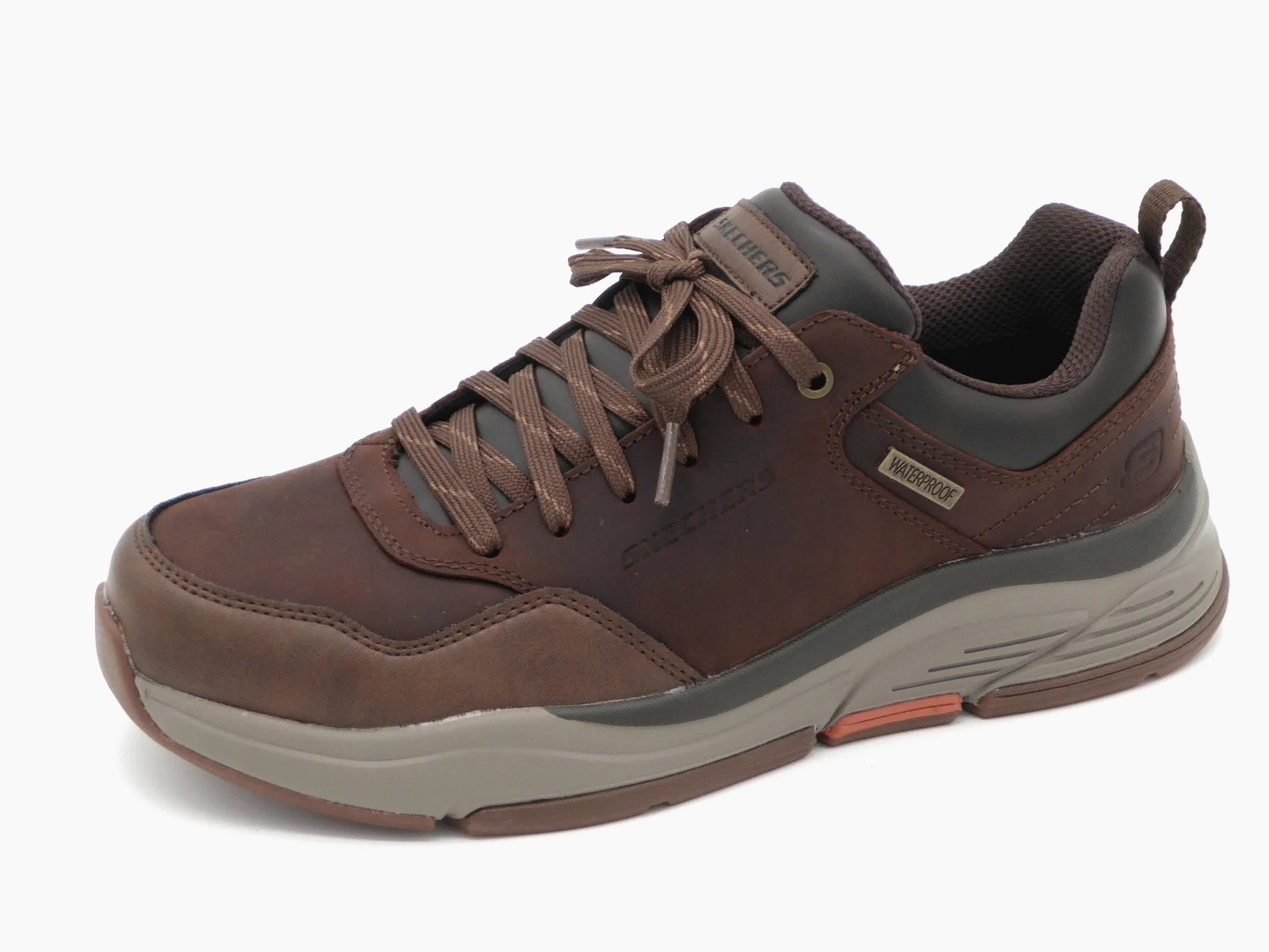 232-25-003 Heren Veterschoenen Sportief Skechers Benago Hombr 210021 CDB Middenbruin (2015) - Afbeelding 2