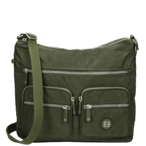 95-66833-029 Lederwaren Dames Schoudertas Middel Enrico Benetti 66833-029 Donkergroen (1052)