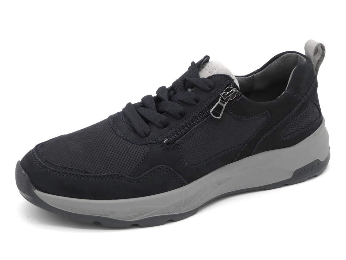 231-79-002 Heren Veterschoenen Comfort Waldlaufer 713003-403-857 Donkerblauw Wijdte H (3503)