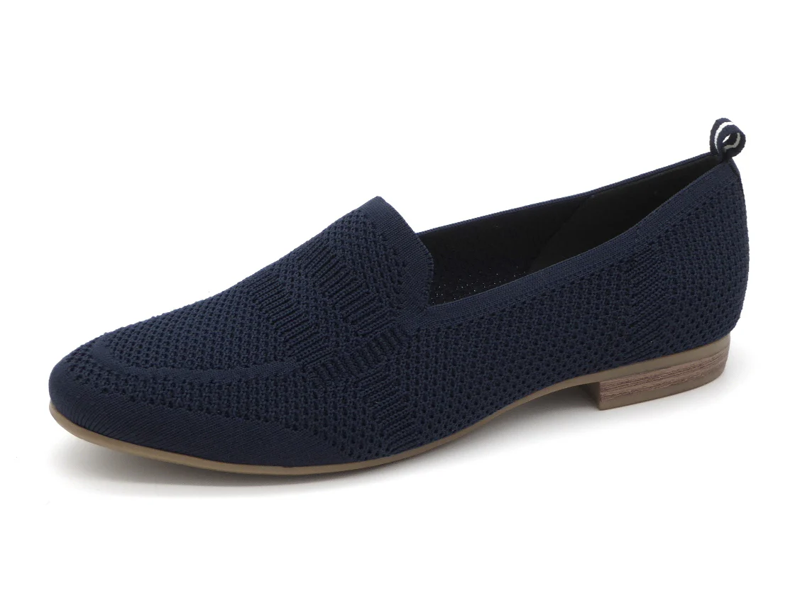 143-79-008 Dames Instappers Ballerina Jana 24266-80E Donkerblauw Wijdte H (3488) - Afbeelding 2