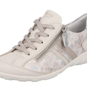 133-11-004 Dames Veterschoenen  Sneaker Remonte R3407-60 Lichtbeige  (984)