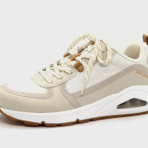 132-11-005 Dames Veterschoenen  Sportief Skechers Uno Layover 155356 OFWT Lichtbeige  (2389)