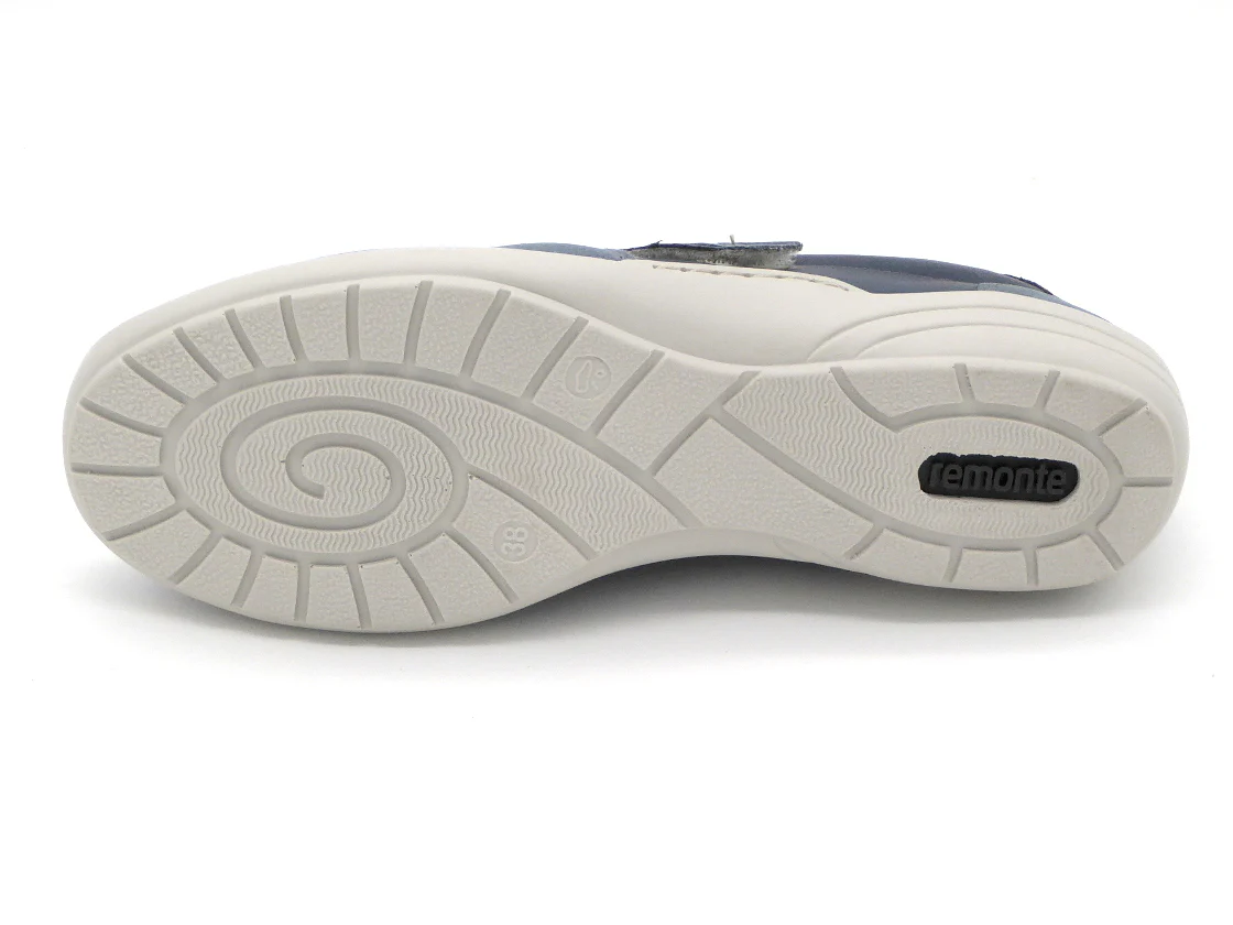 123-75-001 Dames Klittenband Schoenen Mode Remonte R7600-13 Middenblauw Wijdte H (2698) - Afbeelding 5