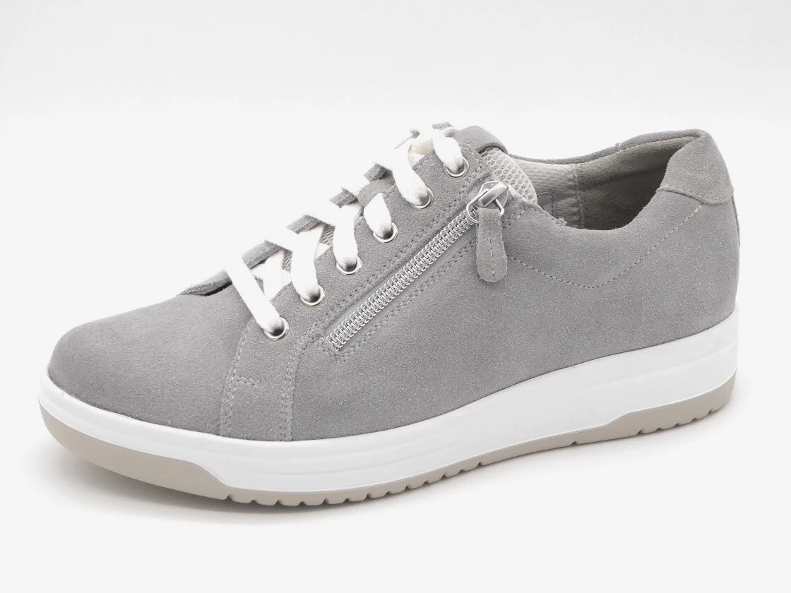 131-85-001 Dames Veterschoenen Comfort Durea 6291-688-1612 Middengrijs Wijdte K (3513) - Afbeelding 2