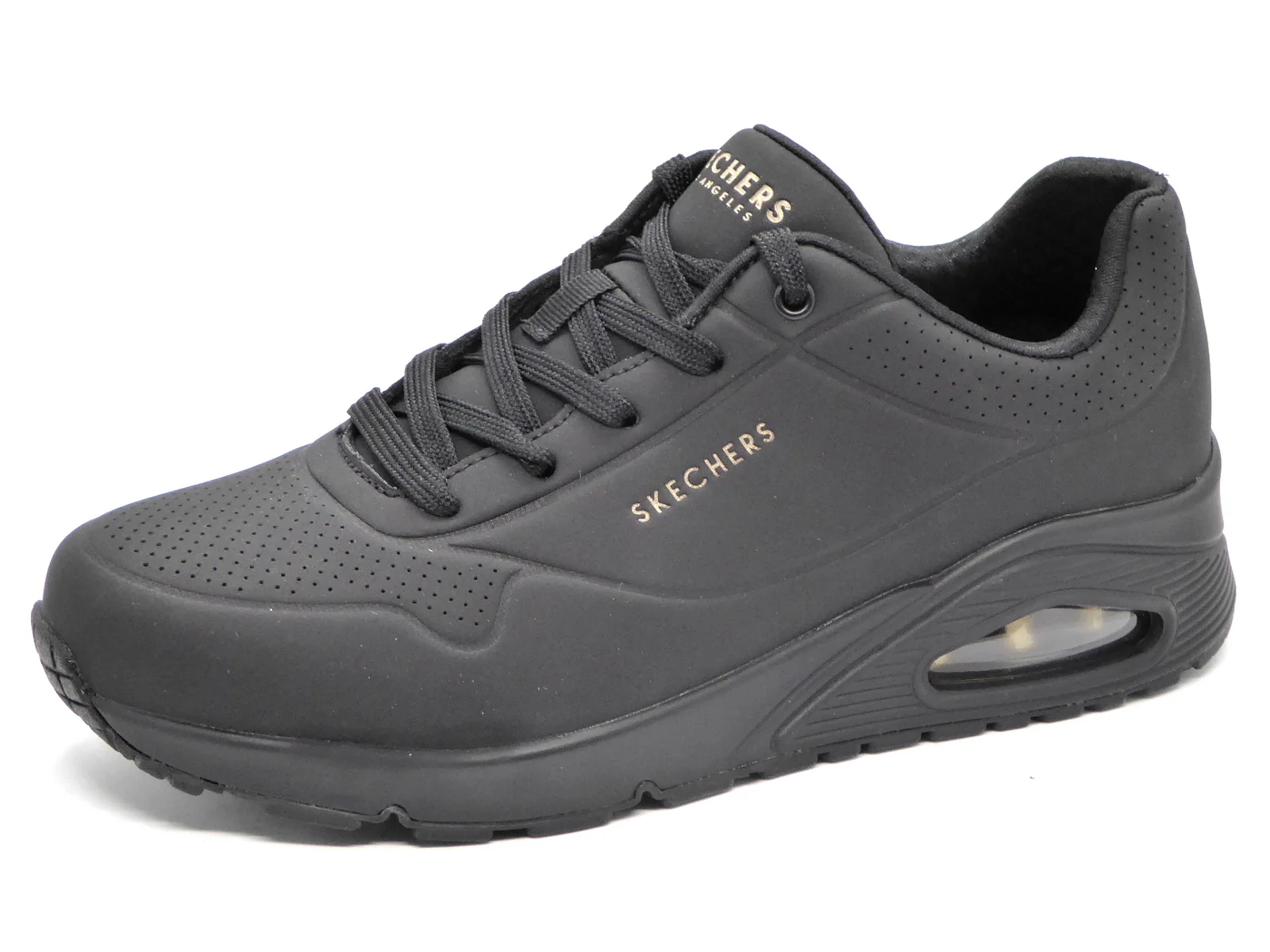 132-99-004 Dames Veterschoenen Sportief Skechers Uno Stand on Air 73690 BBK Zwart (1758)