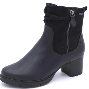 171-79-003 Dames Hoge Schoenen Boot Hak Jana 25362-805 Donkerblauw Wijdte H (2751)